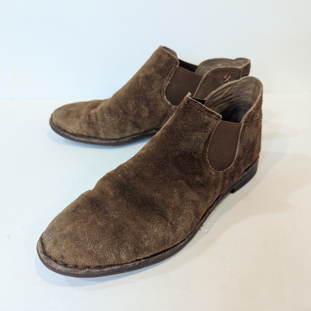 Trask Allison Chelsea Suede Brown Pull On Booties Size 6.5